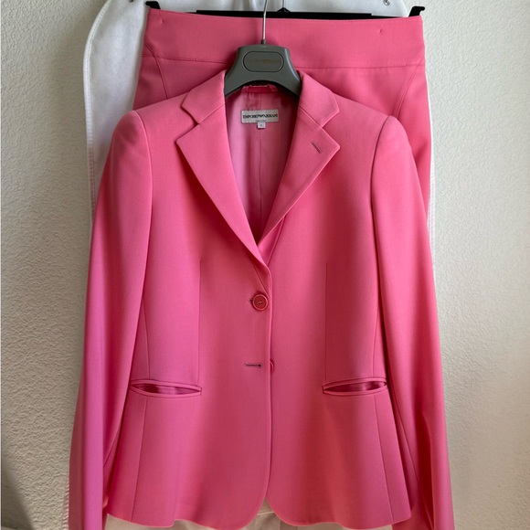 Emporio Armani Vintage Skirt Suit Wool Polyester Mix - Picture 4 of 14